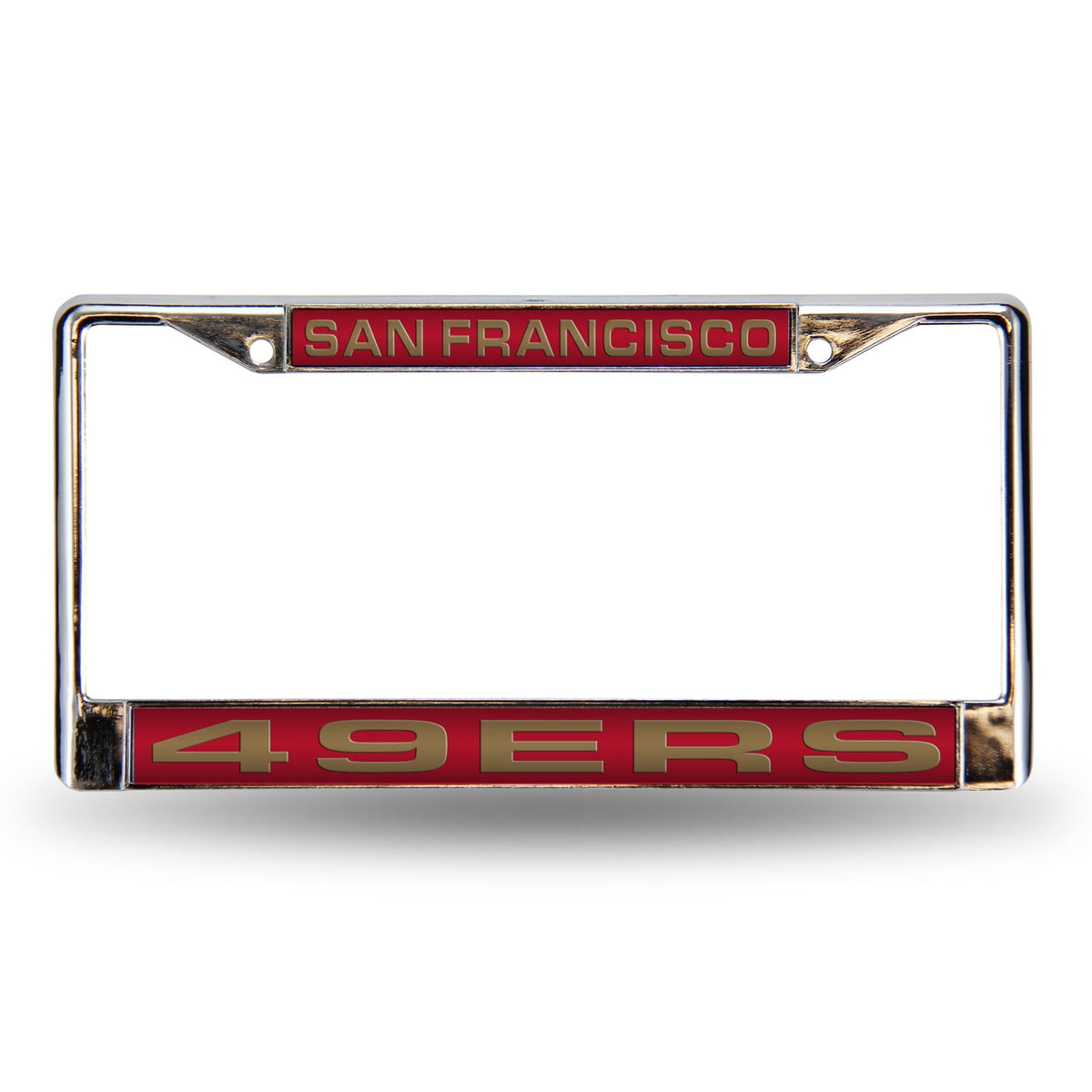 San Francisco 49ers License Plate Frame Laser Cut Chrome
