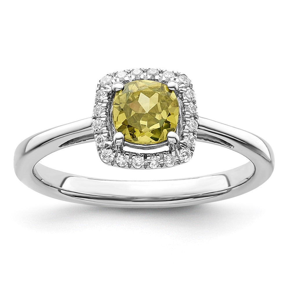 10kw ANT Peridot and Diamond Ring