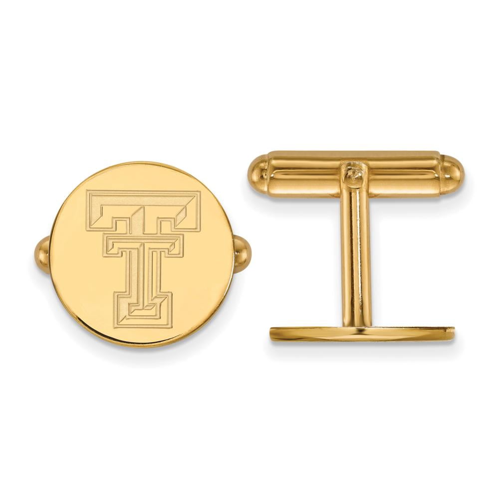 Men's Texas Tech University 14k Gold Plated Silver Texas Tech Univ. Cuff Links