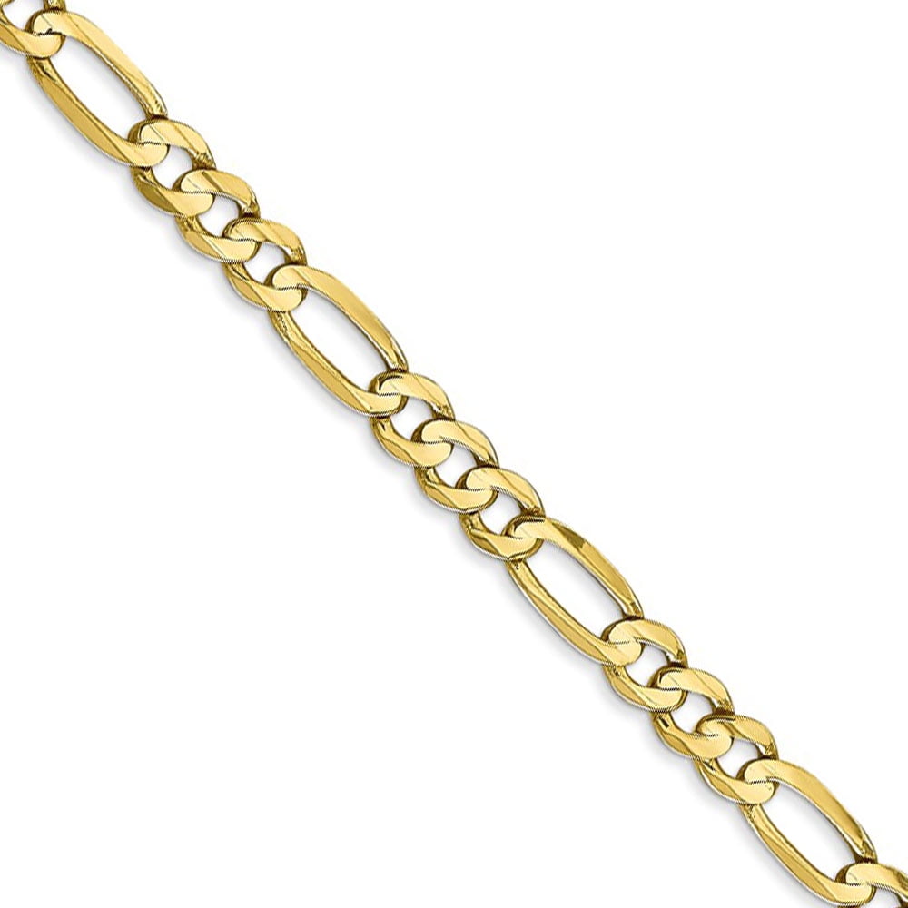 10k 4.5mm Concave Open Figaro Chain