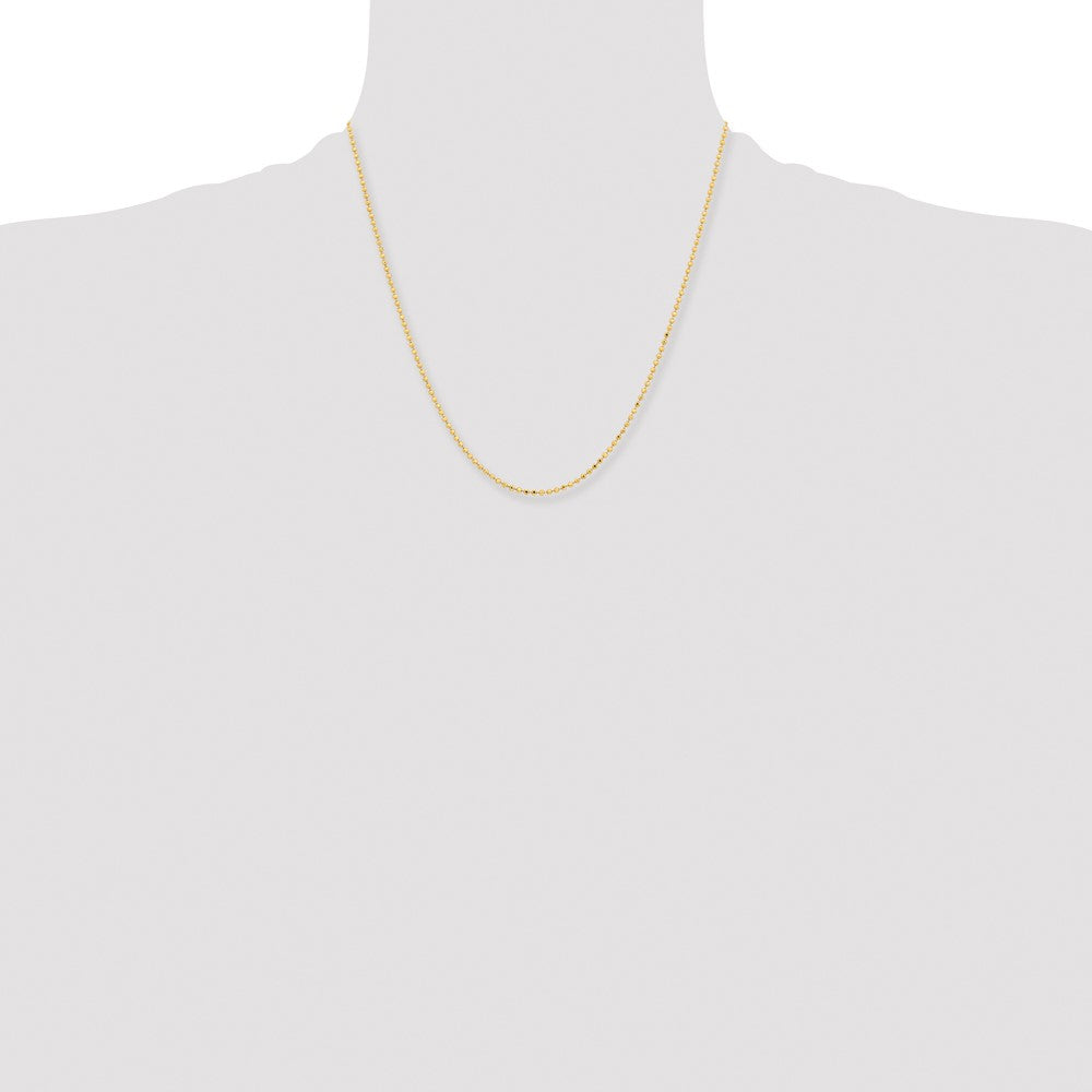 Yellow Rhodium over Brass 2.00mm Plated Ball Chain