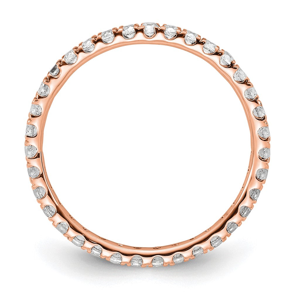 True Origin 14k Rose Gold 1/2 carat Lab Grown Diamond VS  D E F  Size 6 Eternity Band