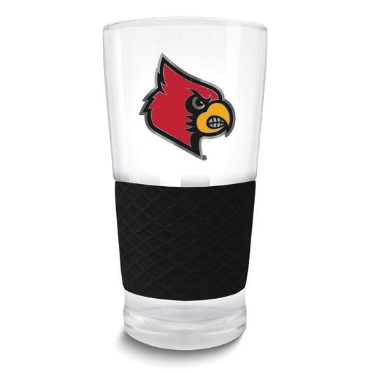 Collegiate University of Louisville Score 22 oz. Pint Glass with Silicone Grip