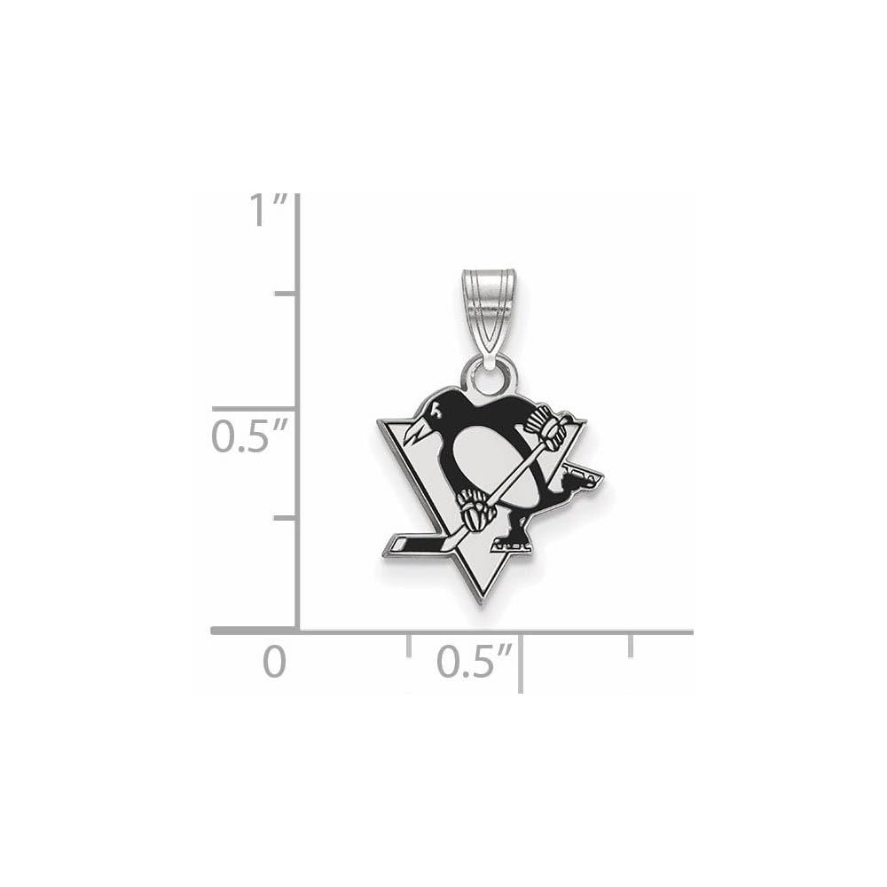 Women's Pittsburgh Penguins Sterling Silver Small Enamel Pendant