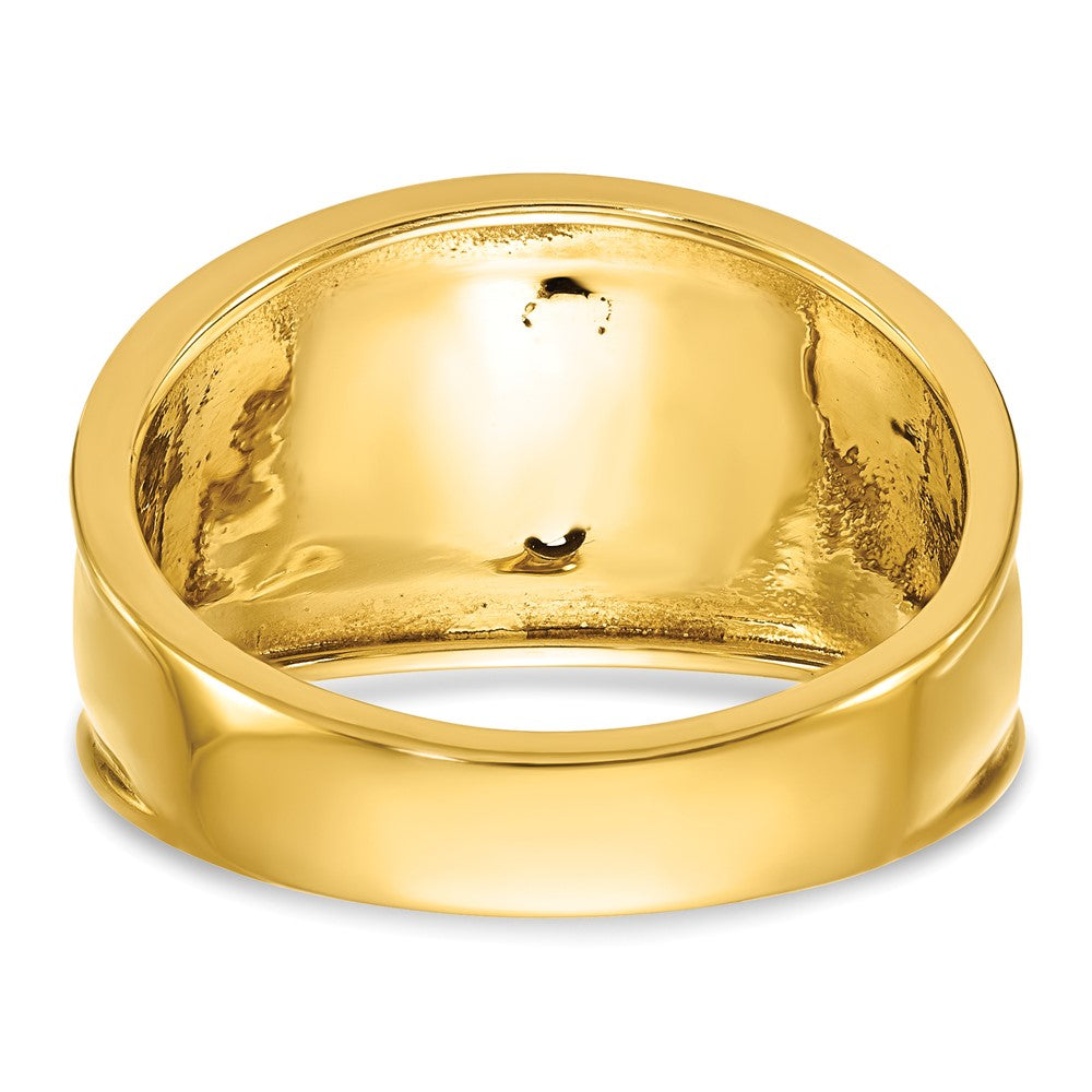IBGoodman 14k Two-tone Men's Polished and Textured 32nd Degree Scottish Rite Masonic Ring Mounting