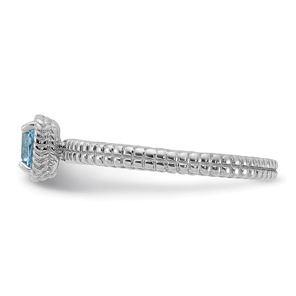 Sterling Silver Stackable Expressions Blue Topaz Ring