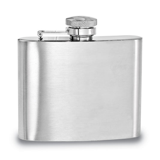 Rebel Steel Brushed Stainless Steel 5 ounce Square Flask with Funnel