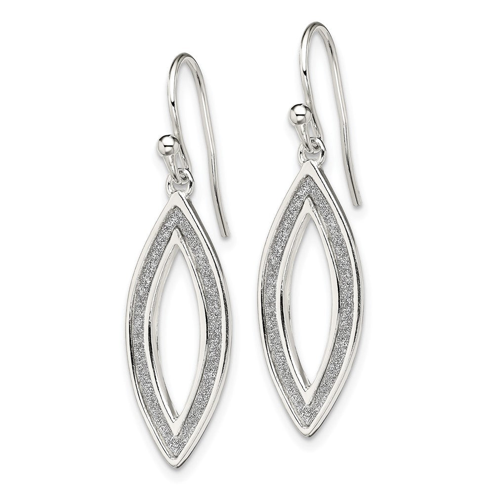 Sterling Silver Polished Fancy Oval Hoop Earrings