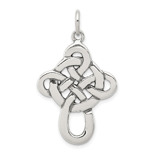 Sterling Silver Antiqued Celtic Cross Charm