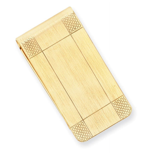Gold-plated Kelly Waters Satin Patterned Corner Money Clip GL8737