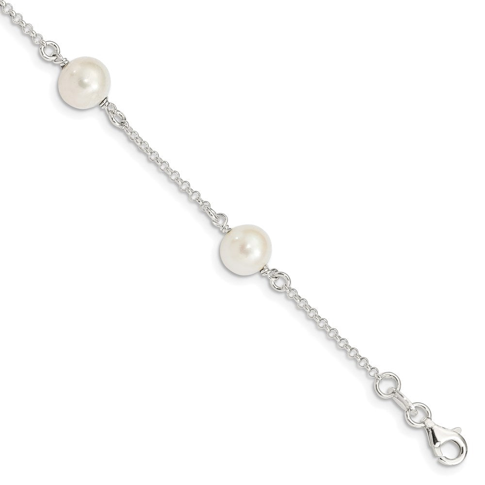 Sterling Silver FW Cultured Pearl Bracelet 7.25 inches