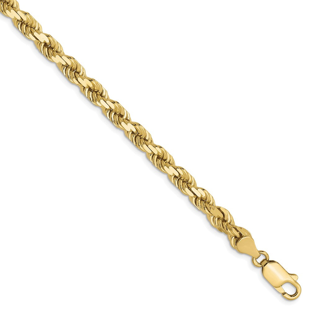 10K 4.5mm Diamond-Cut Rope Chain 8  inches