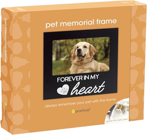 Black Wooden FOREVER IN MY HEART Pet Memorial Remembrance 4x6 Photo Frame Q-GM20984