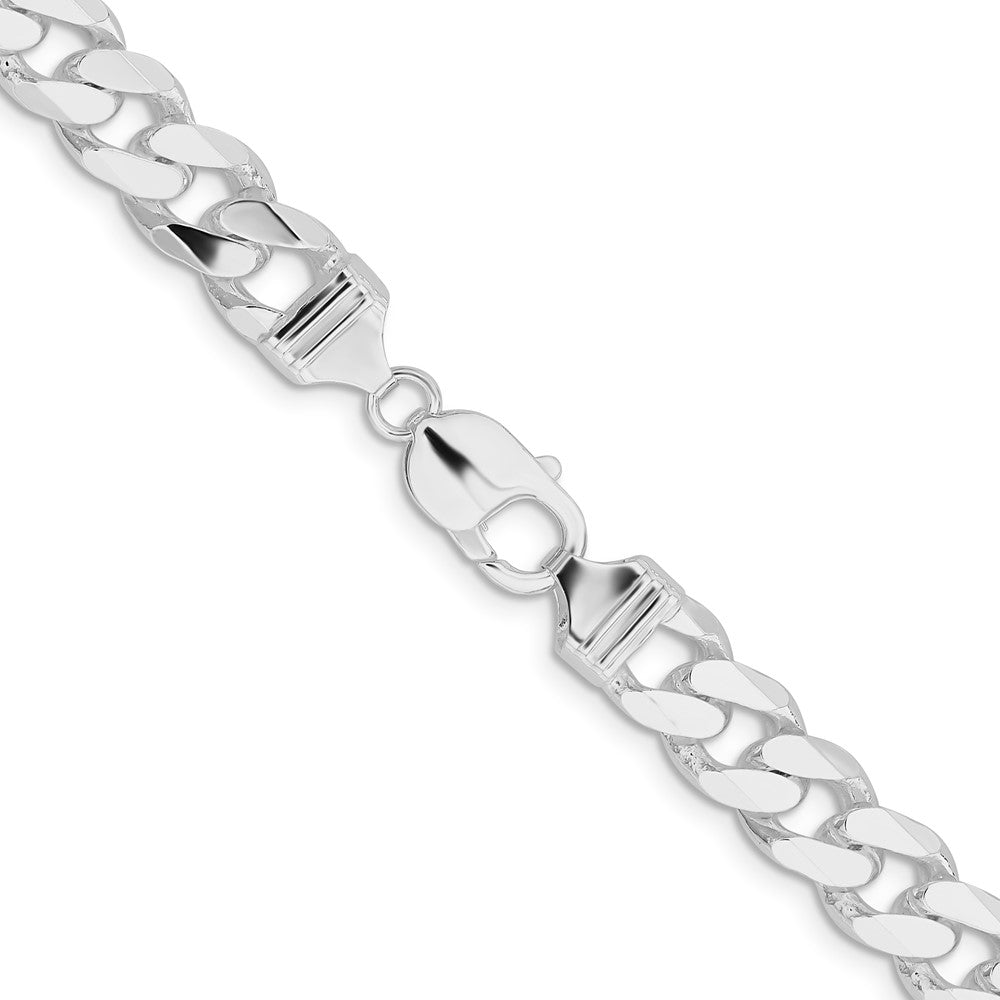 Sterling Silver Rhodium-plated 11mm Curb Chain 22 Inches
