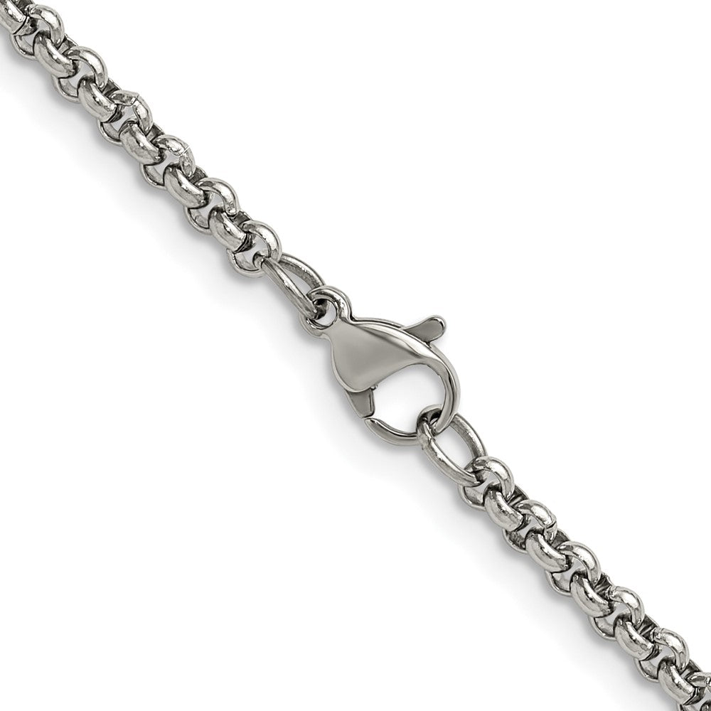 Chisel Stainless Steel Polished 3mm 24 inch Rolo Chain
