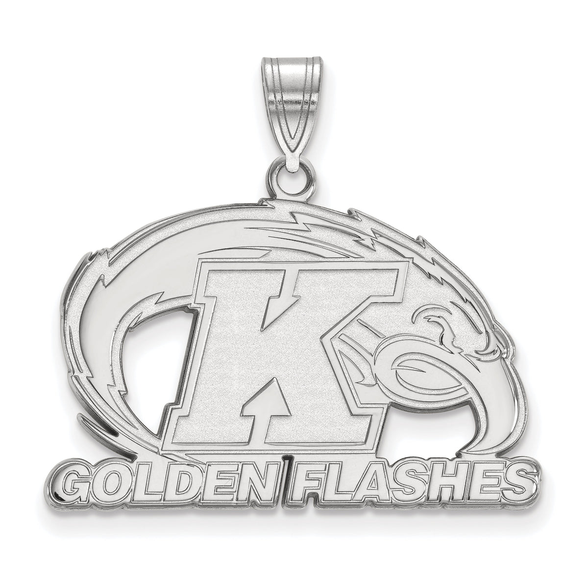 Sterling Silver Official Licensed Collegiate Kent State University (KSU) Large Pendant