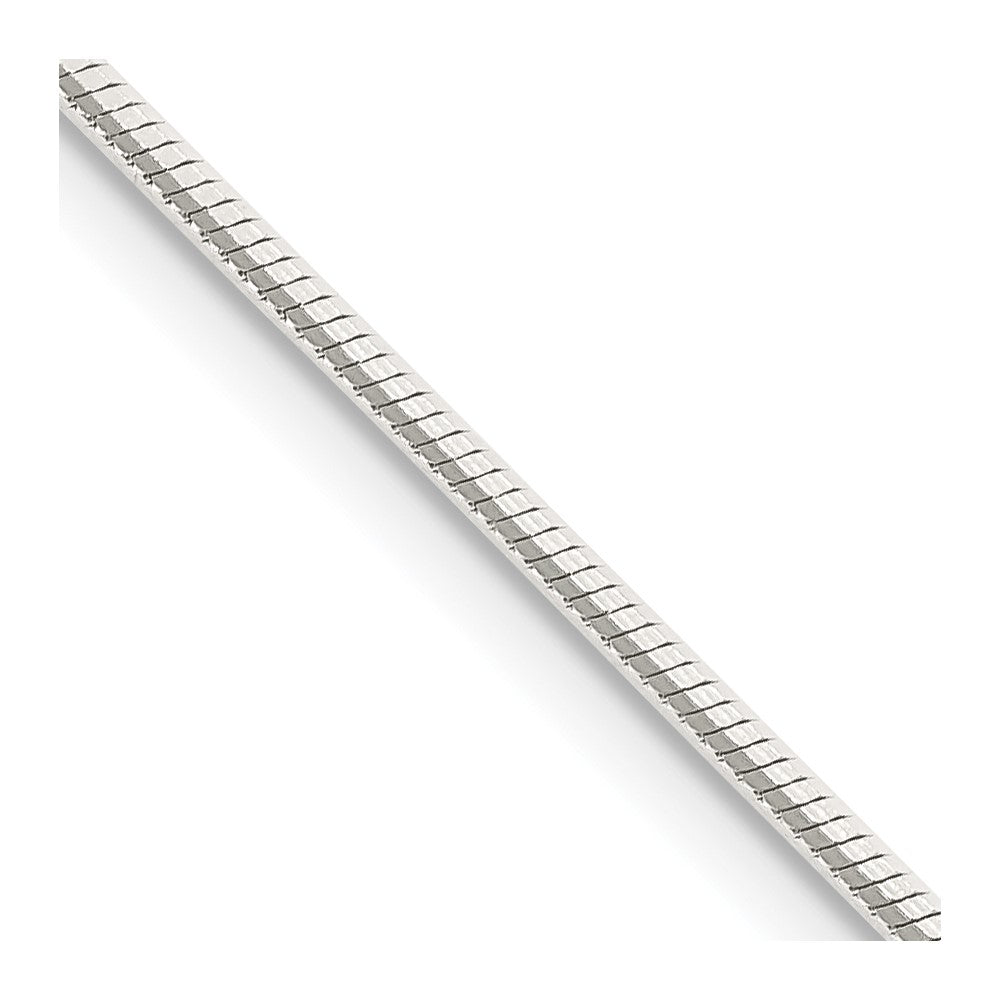 Sterling Silver 1.25mm Octagonal Snake Chain 22 Inches