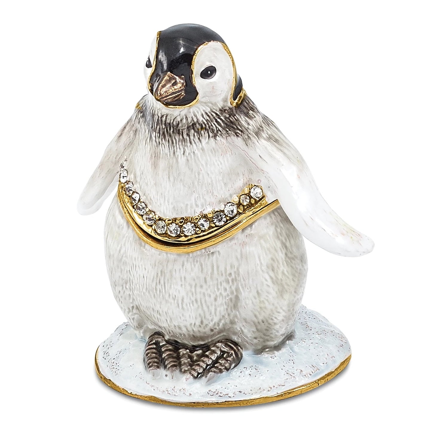 Pewter Baby Penguin Trinket Box
