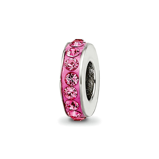 Sterling Silver Reflections Oct Single Row Preciosa Crystal Bead