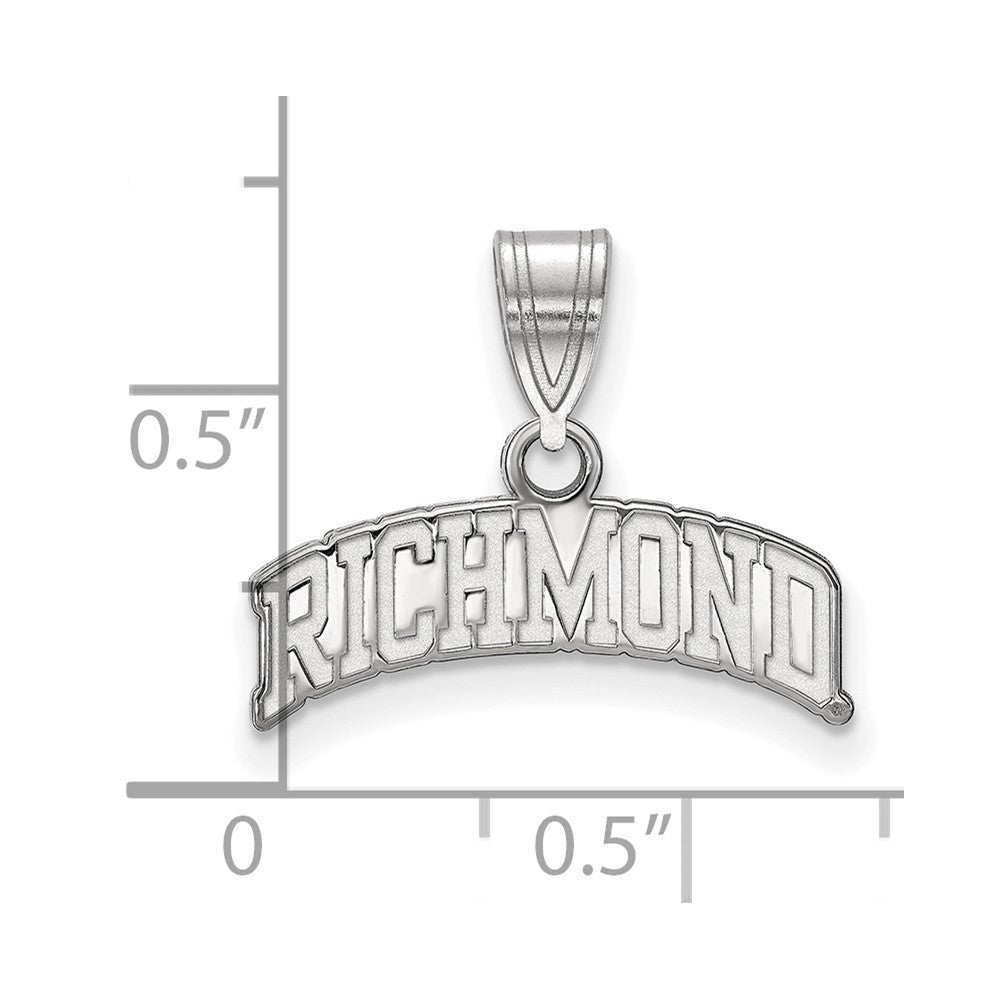 Sterling Silver University of Richmond Medium Script Pendant