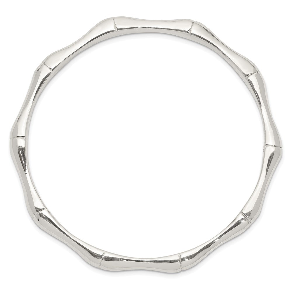 Sterling Silver Polished Slip-on Bangle 7.75 inches