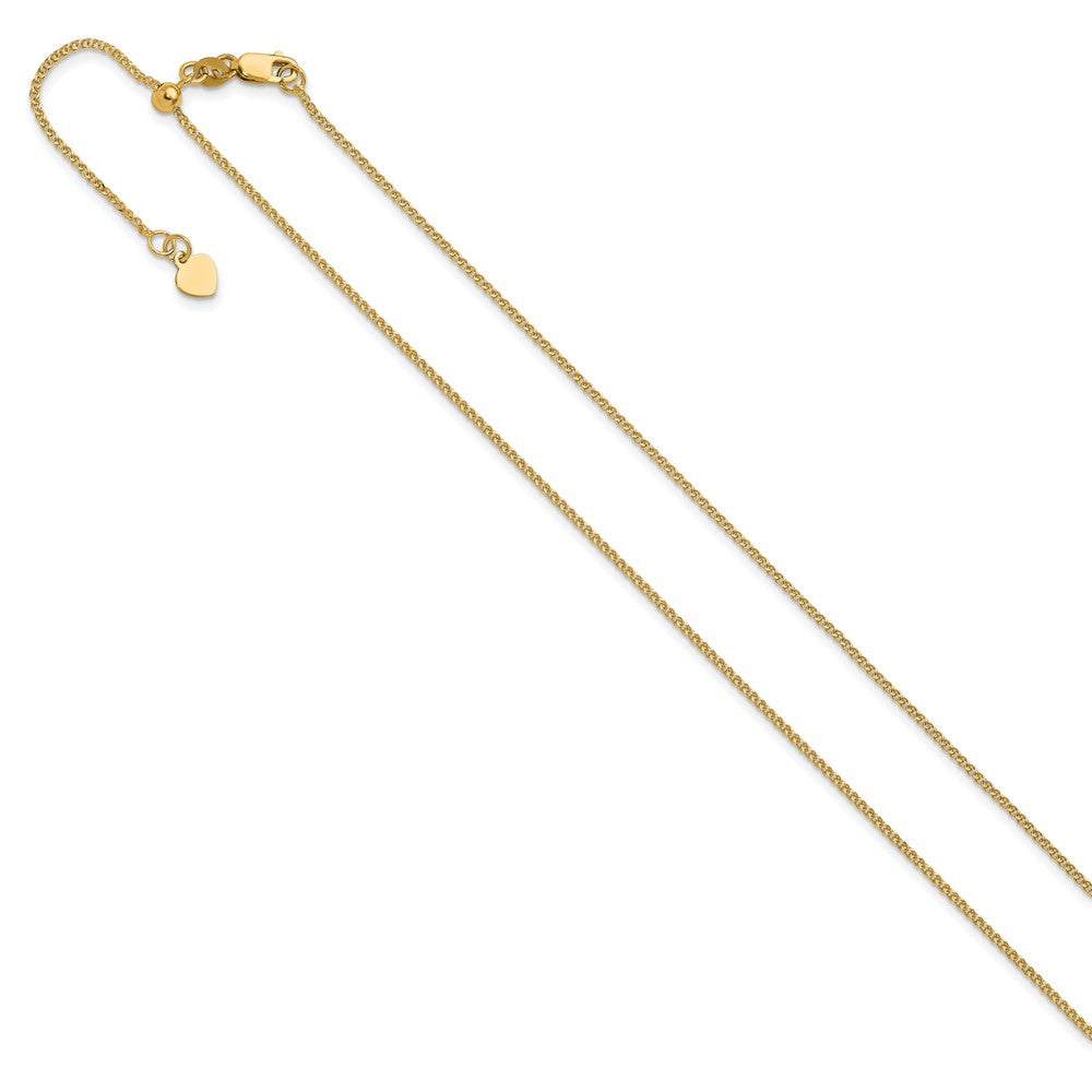 14K Adjustable 1.2 mm D/C Double Curb Chain