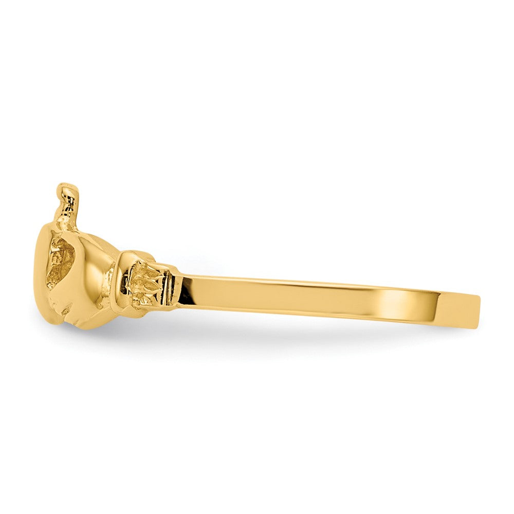 14k Claddagh Baby Ring Size 1