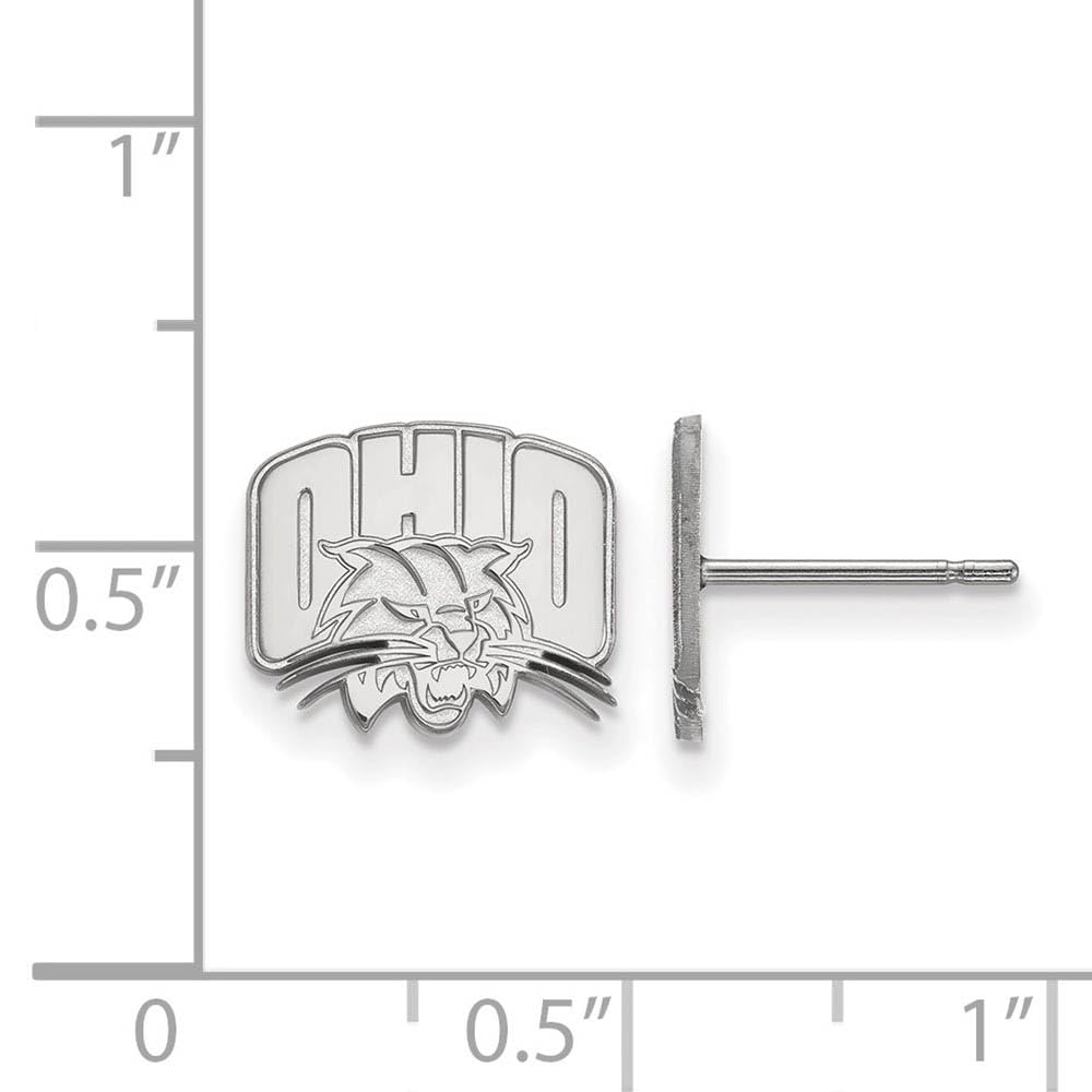LogoArt Sterling Silver Ohio University Xs Post Earrings