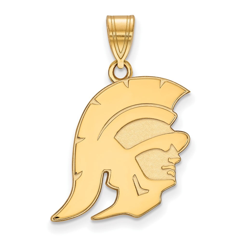 14K Gold Plated S.S. U. of Southern California Large Trojan Pendant