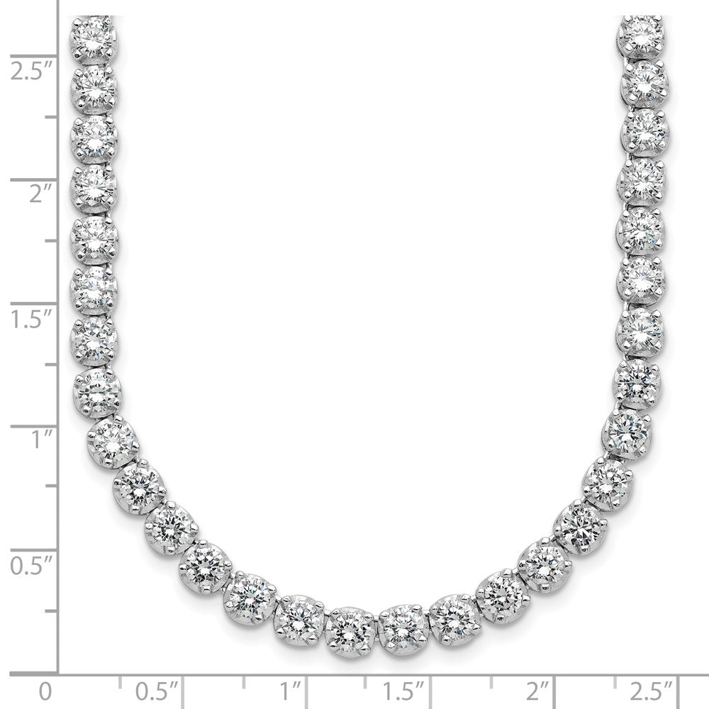 Cheryl M Sterling Silver Rhodium-plated Brilliant-cut CZ 18 Inch Necklace 18 Inches