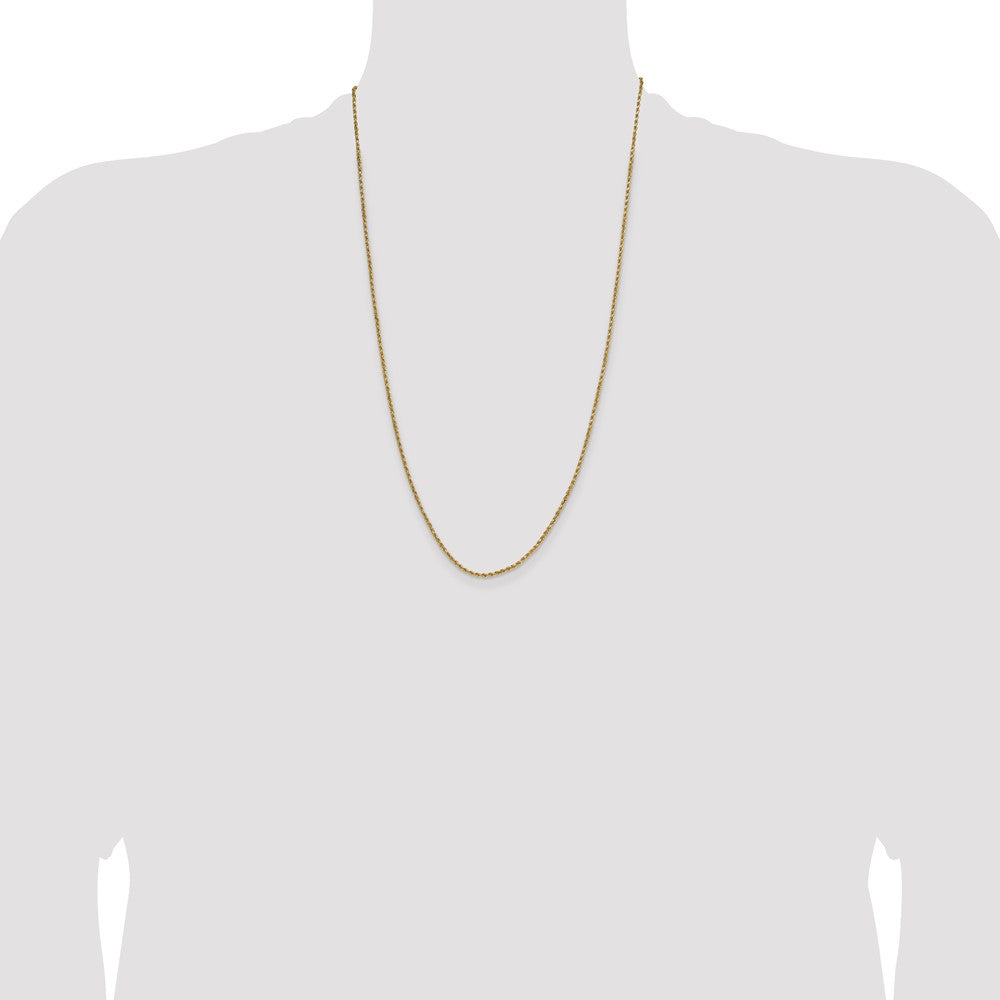 10k 2mm Semi-solid D/C Rope Chain