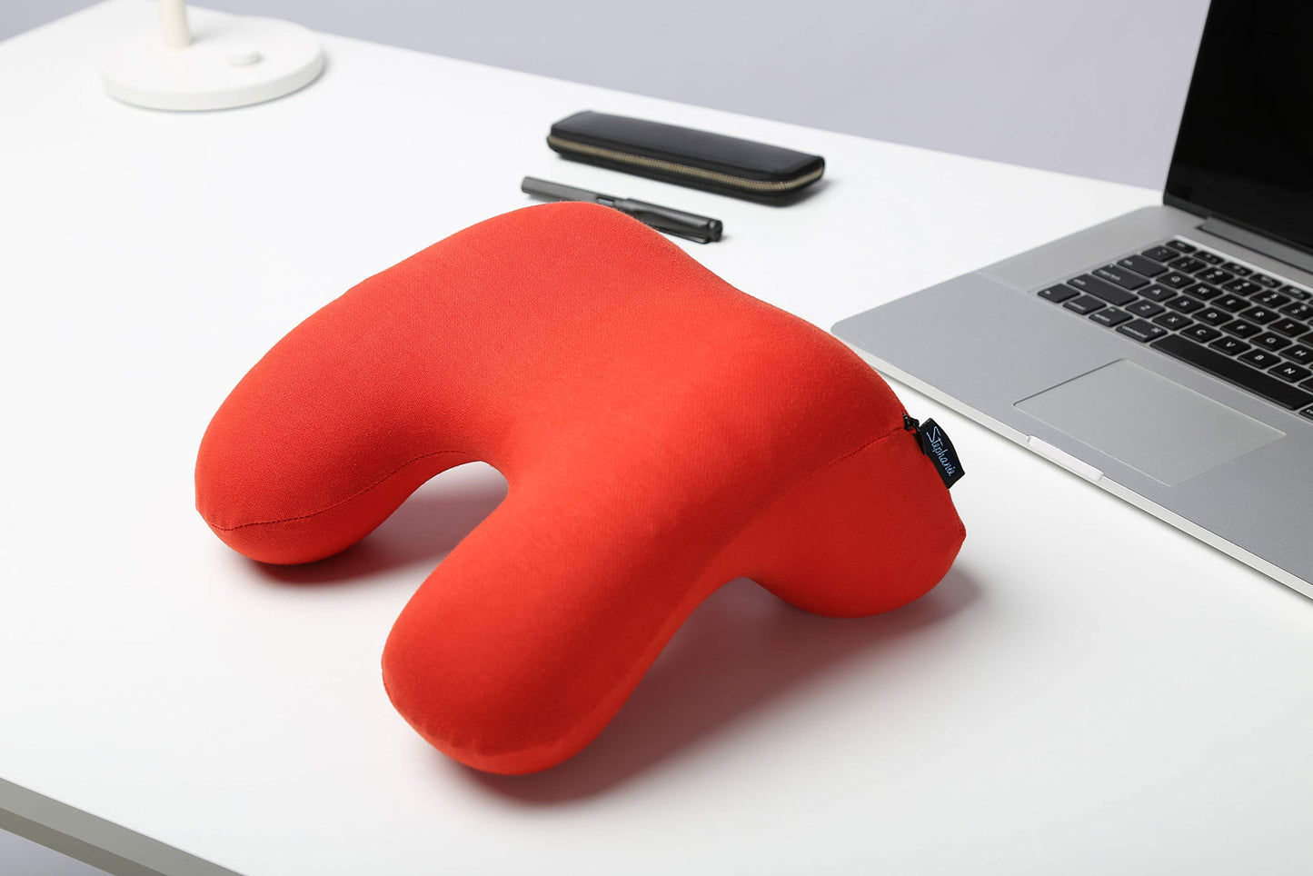 Red Travel Pillow Set with Eye Mask and Ear Plugs QGM22668