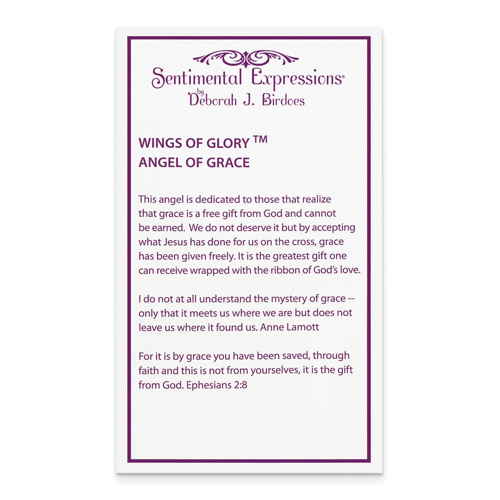 Sterling Silver CZ Antiqued Angel of Grace 18in Necklace