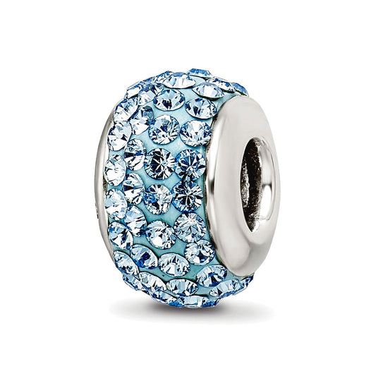 Sterling Silver Reflections March Full Light Blue Preciosa Crystal Bead