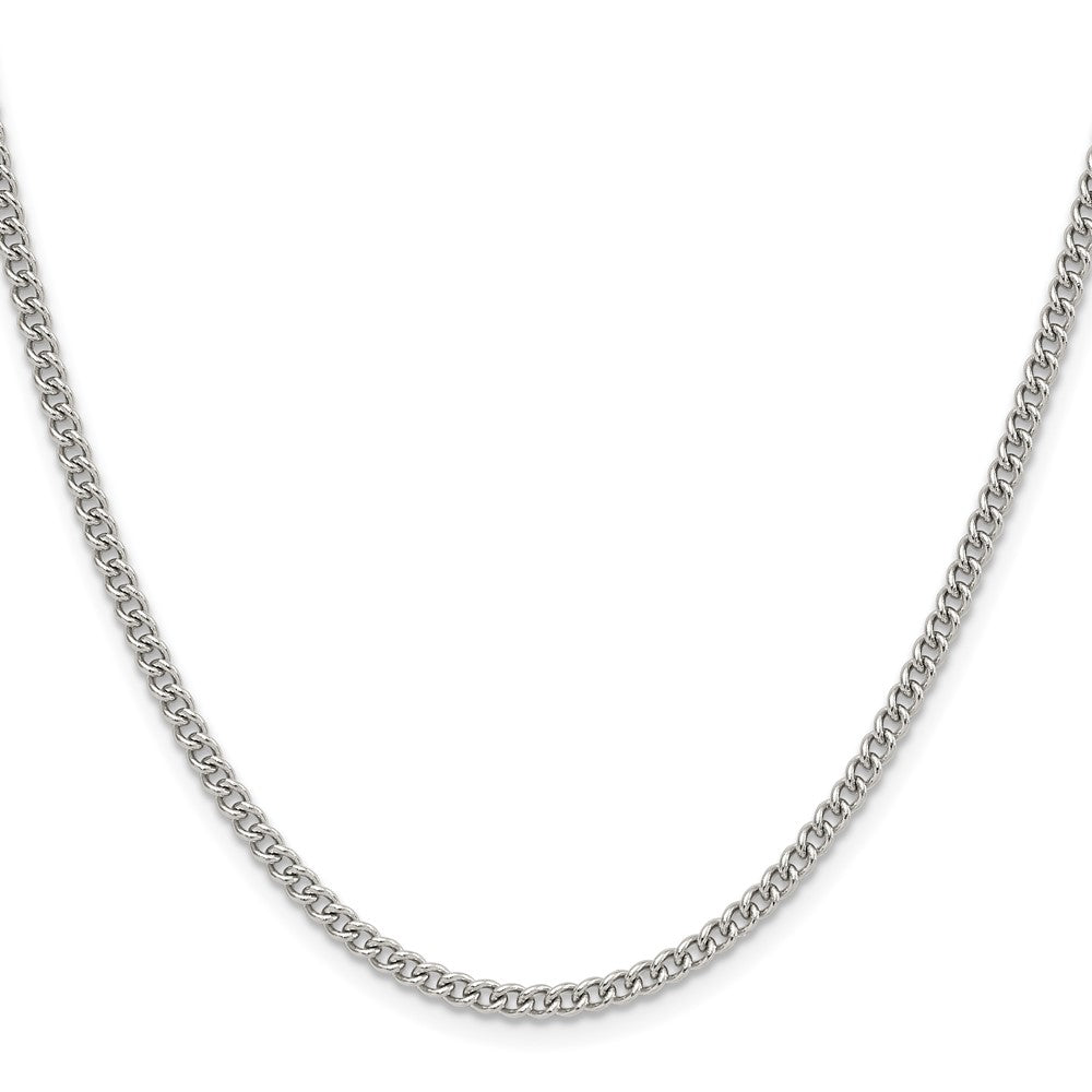 Stainless Steel Polished 3mm 24in Curb Chain