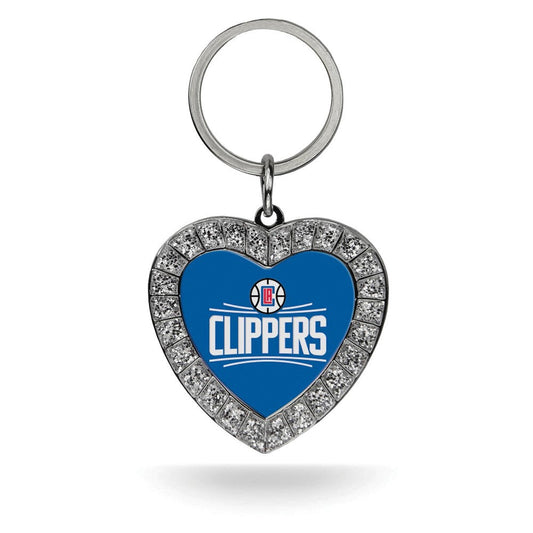 NBA LA Clippers Rhinestone Heart Key Ring QGC7912