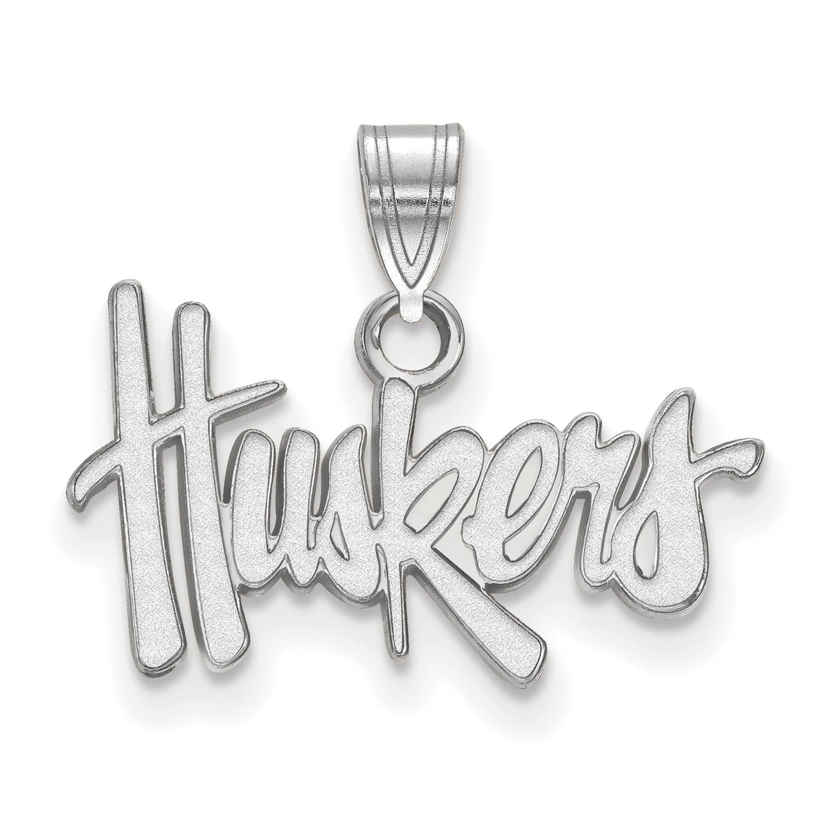 LogoArt SS002UNE Sterling Silver University of Nebraska Small Pendant