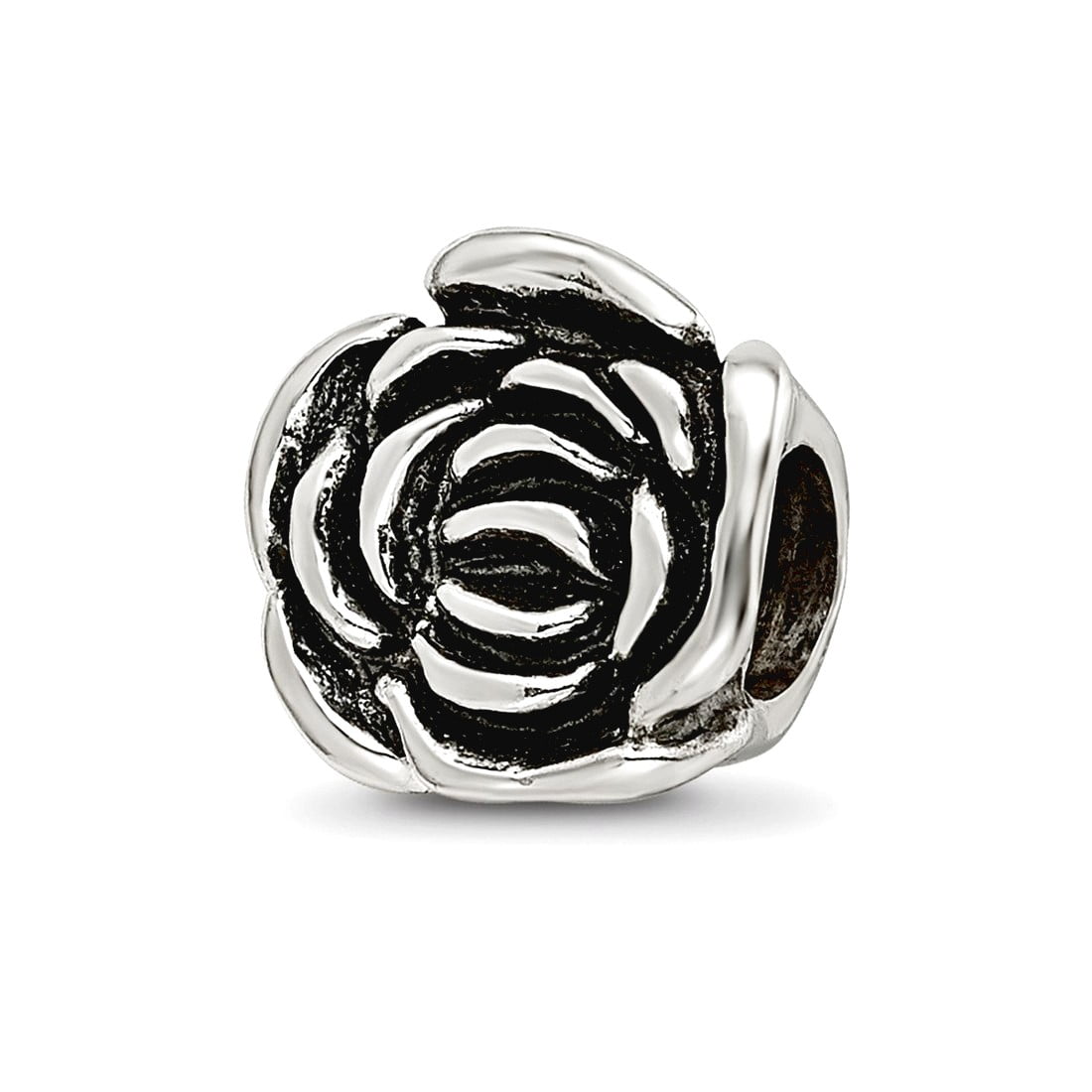 Sterling Silver Reflections Rose Floral Bead
