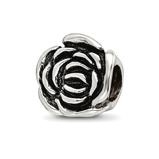 Sterling Silver Reflections Rose Floral Bead
