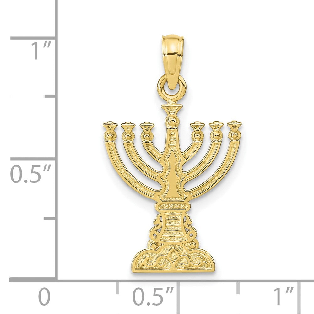 10K Menorah Pendant Yellow Gold