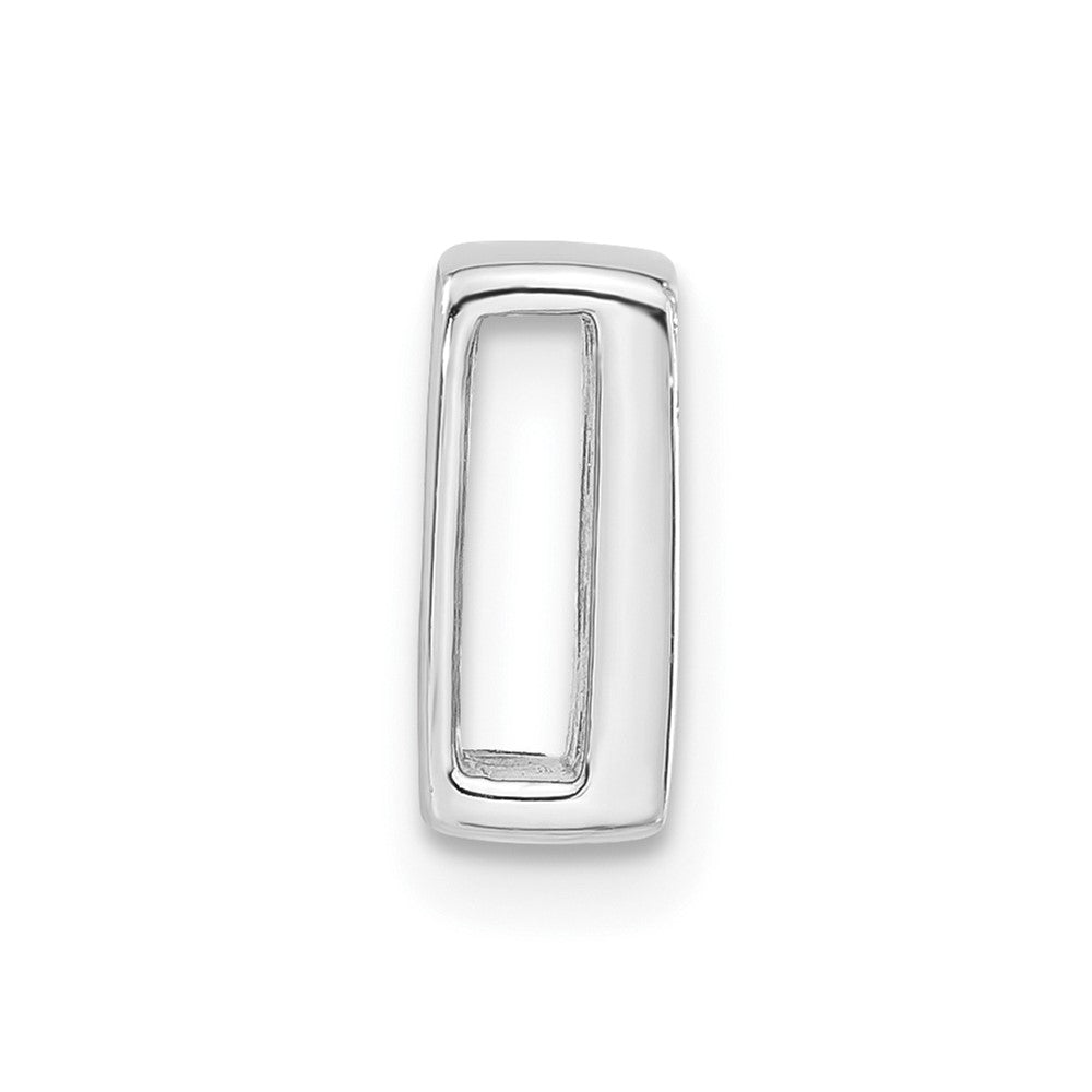 Sterling Silver Polished CZ Initial D Slide
