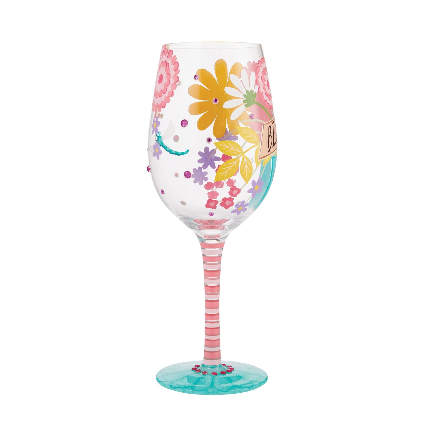 Enesco Lolita Best Mom Ever Wine Glass, 9.05 Inch, Multicolor, 15 oz
