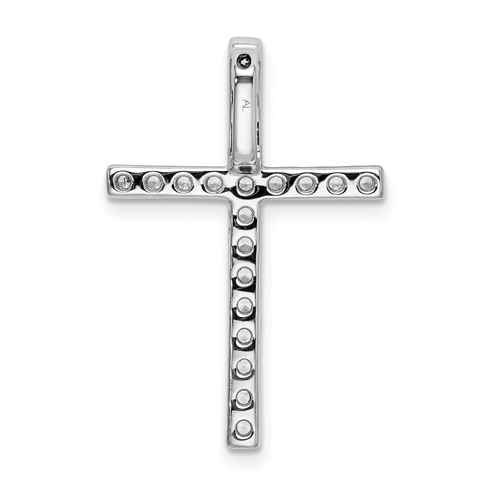 10k White Gold 1/2 carat Lab Grown Diamond VS/SI+ G+ Cross Chain Slide Pendant