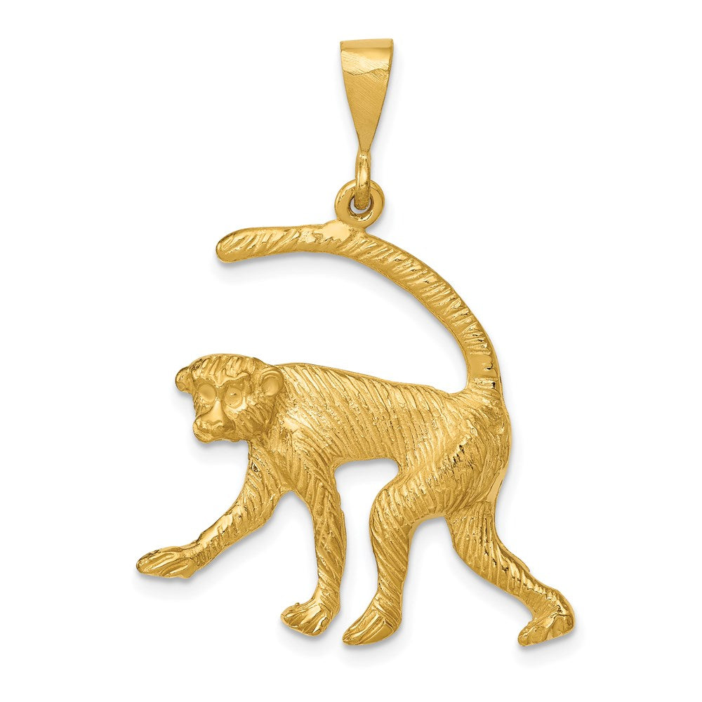 14k Monkey Charm Yellow Gold