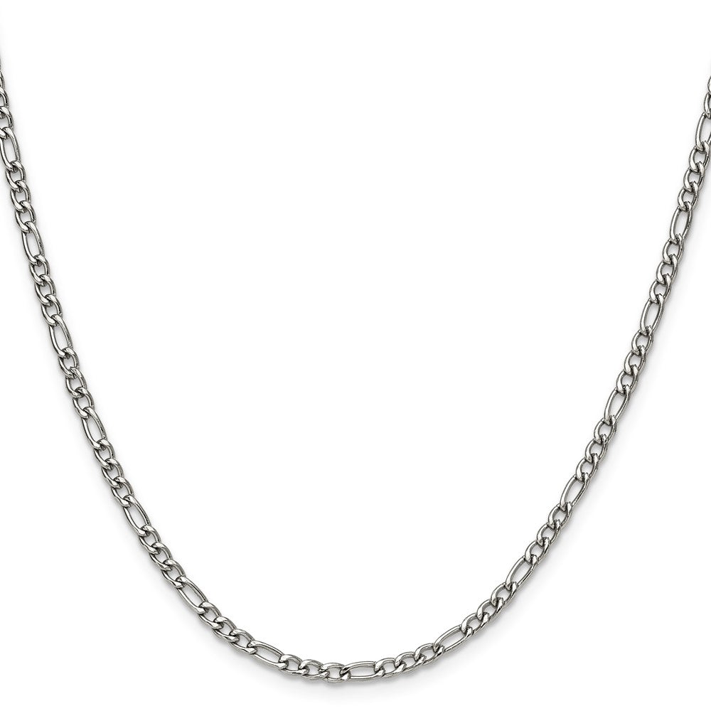 Chisel Stainless Steel Polished 3mm 20 inch Figaro Chain