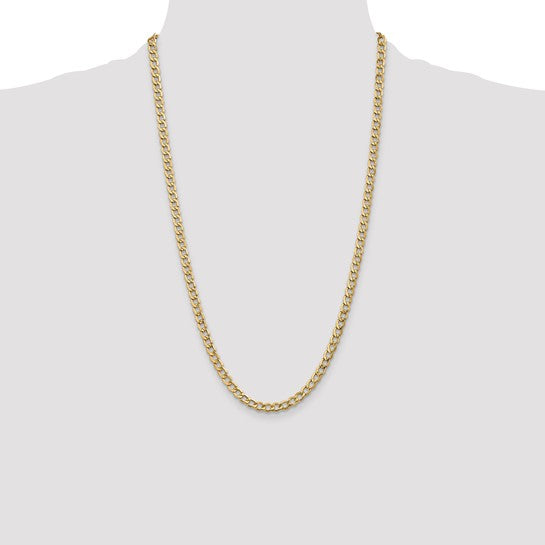 10k 5.25mm Semi-Solid Curb Chain