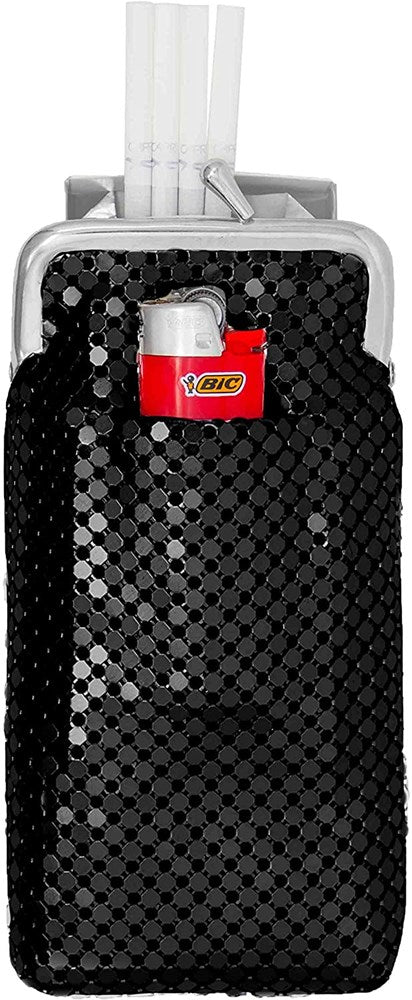 Leopard Vintage 3mm Metallic Mesh (Full Pack) Cigarette Case Purse