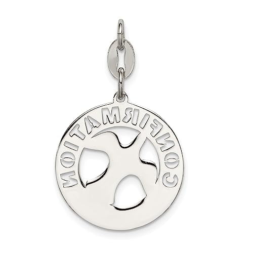 Sterling Silver Polished Confirmation Dove Charm