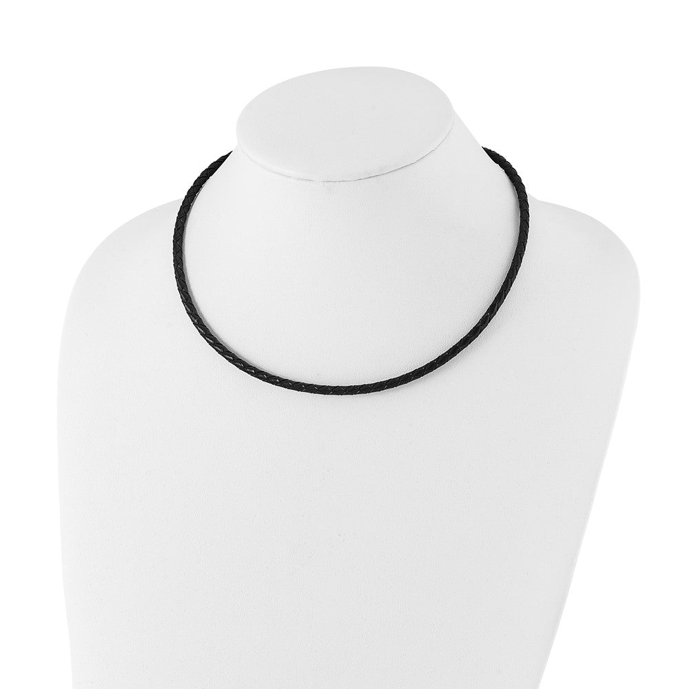 4mm Genuine Leather Weave 18in Necklace
