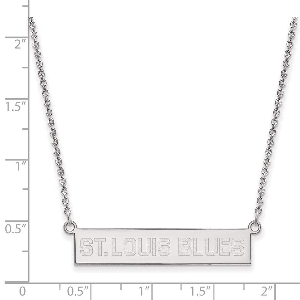 Women's St. Louis Blues Sterling Silver Small Bar Necklace